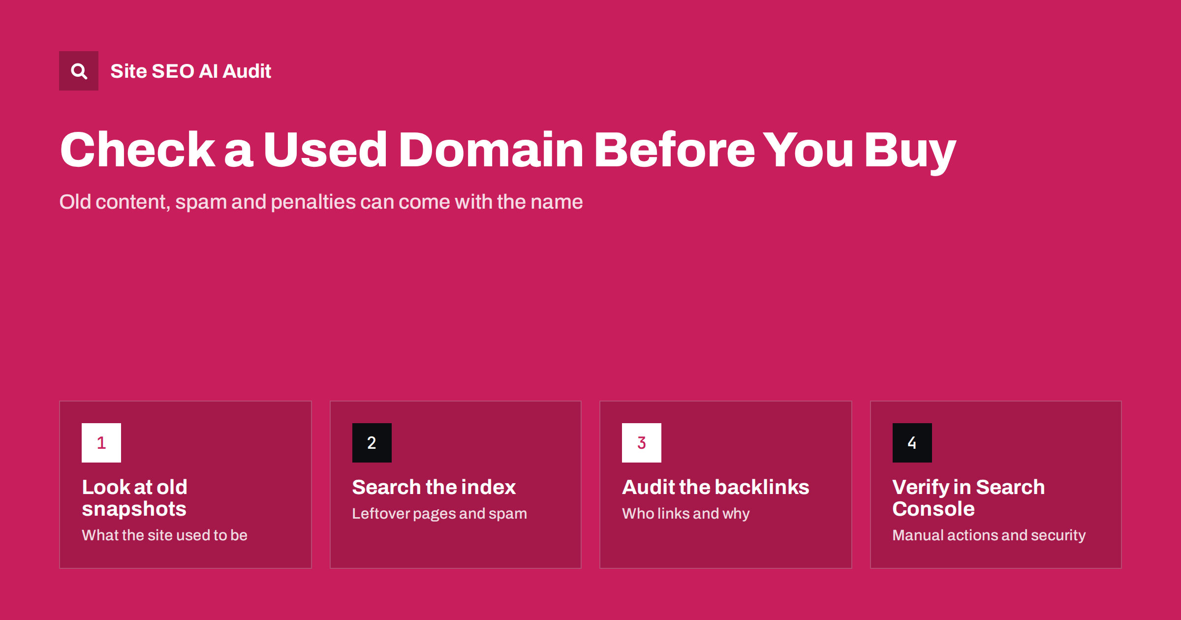 Buying a Used Domain? Check Its SEO History First