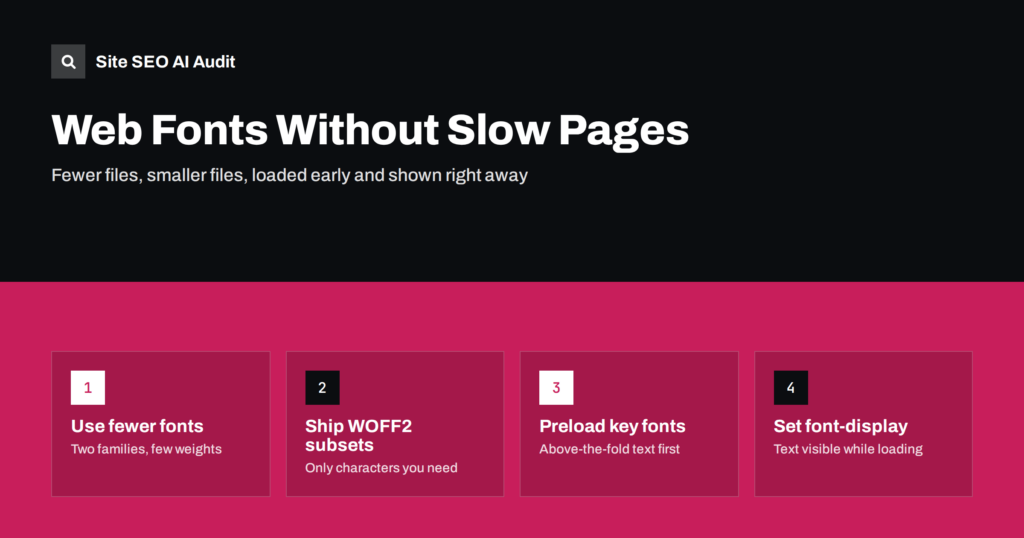 Web Fonts and Page Speed: Load Fonts Without Hurting SEO